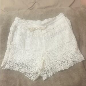 White Lace Women Shorts